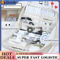 【CC】℗  1 10PCS Transparent Stationery Large Capacity Storage School