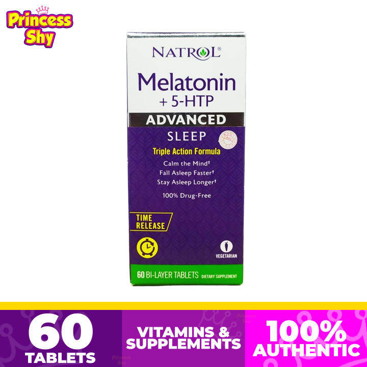 Natrol Melatonin + 5HTP Advanced Sleep Time Release 60 BiLayer