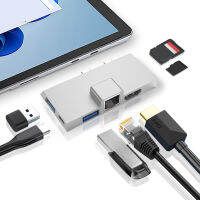 USB3.0 Expansion Dock Hub Dual Type-C Interface Docking Station 5Gbps 4K30Hz 1080P60Hz รองรับ HDMI สำหรับ Surface Pro X 98