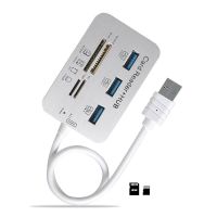 7 in 1 Docking Station 3 Port USB 3.0 Hub 4 Port Card Reader for Micro SD M2 MS T-Flash U Disk Laptop PC Mouse Keyboard