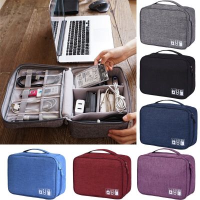 Travel Cable Bag Portable Digital USB Gadget Organizer Charger Wires Cosmetic Zipper Storage Pouch kit Case Accessories Supplies Wall Stickers Decals