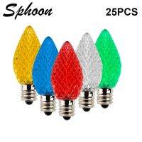 【CW】 25pcs C7 Bulbs Multicolor Sockets 110V 220V Plastic Shatterproof for