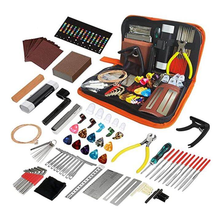 99-pcs-guitar-toolbox-guitar-repair-and-maintenance-tools-guitar-strings-parts-for-acoustic-guitar-electric-guitar