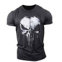 Vintage Horror Skull 3d Printed Mens T-shirt Summer Classic Casual O-neck Short Sleeve Fashion Loose Oversized Mens Top XS-6XL