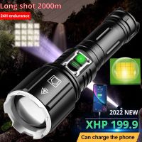 Brighest XHP199.9 High Power Led Flashlight Rechargeable Led Torch USB Powerful Flashlights 18650 Waterproof Camping Lantern