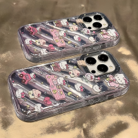 เคสสำหรับ Huawei NOVA7 NOVA9 NOVA9SE NOVA10 NOVA10PRO P30 P30PRO P40 P40PRO P50 P50PRO MATE30 MATE30PRO MATE40 MATE40PRO MATE50 MATE50PRO การ์ตูนน่ารักใหม่เต็มหน้าจอ KT แมวโปร่งใสเลเซอร์ป้องกันการหล่นเคสโทรศัพท์มือถือ