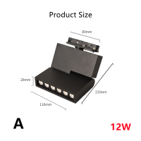 Led Track Light Spot Lights Folding Track Light 12W Second-Line Guide Rail Light Suitable for Home Lighting in Clothing Stores