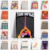 Retro โปสเตอร์เพลง Fleetwood Mac ภาพวาดผ้าใบ Wall Art ภาพ Tame Impala เพลงพิมพ์ตกแต่งแถบต่างๆ Nordic Modern Home Decor