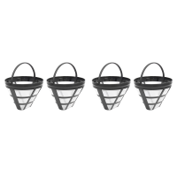 4Pack No.4 Reusable Coffee Maker Basket Filter for Cuisinart Ninja Filters, Fit Most 8-12 Cup Basket Drip Coffee Machine