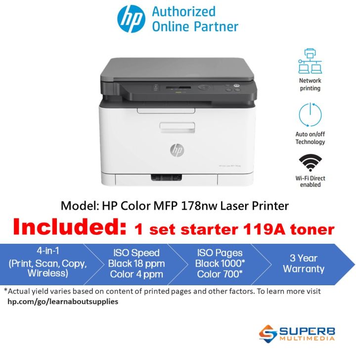 HP Color Laser MFP 178nw Software and Driver Downloads