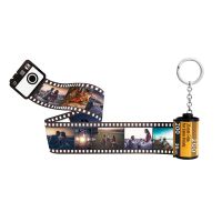 【CW】♙๑✌  10pcs Photos Film Roll keychain Couple Gifts Photo Text Albums Cover Keyrings Custom Memorial Valentines Day