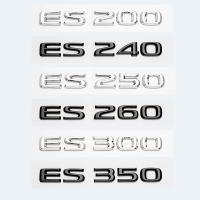 โครเมี่ยม3D สีดำมันวาว ABS ตัวอักษร ES200 ES250 ES300 ES350สัญลักษณ์ไฮบริด Es350h Lexus Car สติ๊กเกอร์สัญลักษณ์ลำต้น