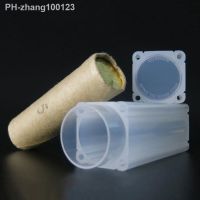 Square 19-30mm intensify Plastic Protective Tube Coins Holder Storage Boxes Applied Clear Round Cases Coin Storage High Quality