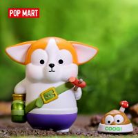 POP MART Coogi &amp; Foody ชุดตุ๊กตาเกาะผจญภัยแอคชั่นน่ารักๆฟิกเกอร์ของเล่นสัตว์ Gratis Ongkir