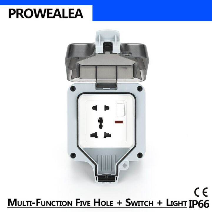 Weatherproof Socket IP66 Waterproof Socket Outdoor Wall Power Socket