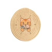 Circular Mat Bowl Table Pan Heat Ceremony Rattan Japanese Coaster