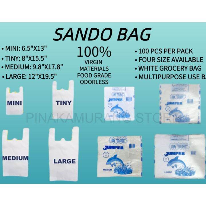 JUMPER Plastic Sando Bag Clear Mini Tiny Medium Large XL, XXL , XXXL (1