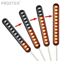 【❂Hot On Sale❂】 gaqiugua6 Proster รถจักรยานยนต์12LED หมายเลขป้ายทะเบียนรถไฟหลัง LED มอเตอร์ไบค์ที่ไหลได้ทั่วไป12V 2ชิ้น