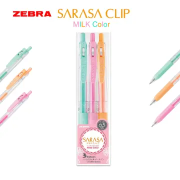 Zebra Sarasa Clip Gel Pen - Milk Color - 0.5 mm - Milk Blue Green