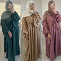 Spot Middle East Arab Burqa Stitching Large Swing Solid Color Loose Dress Muslim Womens Robe