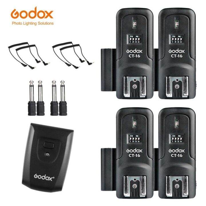 1xt-พร้อม1xt-รับ4x4xreceiver-godox-ct-16-16ช่องวิทยุไร้สายเครื่องส่งแฟลชทริกเกอร์-ชุดตัวรับสัญญาณ4ชิ้นสำหรับแคนนอนนิคอนโอลิมปัส-pentax-studio-flash