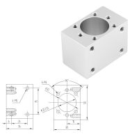 【CW】 1pc Set 1204 Ballscrew Nut Housing Nut Bracket Bracket For Rm/sfu1204 Ball Screw 12 Mm Ball Nut Housing Cnc Router Milling Parts