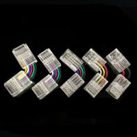 5Pcs 2pin 3pin 4pin 5pin 6pin Connector L/I（R）Internal and External Angle Conversion for 8mm 10mm 12mm Single Color CCT RGB RGBW LED Strip Light Connector with Wire