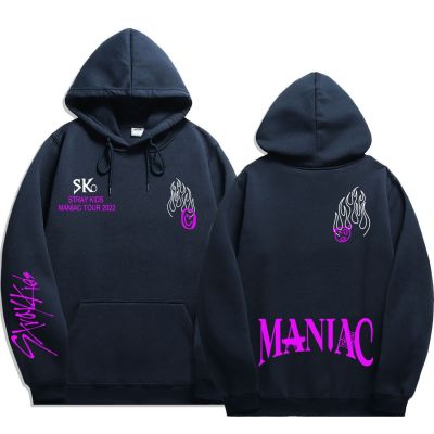 Stray MANIAC Hoodies SKZ World Tour North American Tour Hoodie Sweatshirt Men Hoody Stray Same Fans Clothes Size XS-4XL