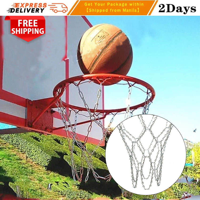 Yuelso 1 Pcs Basketball Hoop Goal Rim Mesh Net Backboard Rim Ball Sports Standard Nylon Thread Thick 5mm Red White Blue 