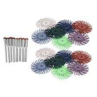 64Pcs 1 Inch Radial Bristle Disc Kit Abrasive Brush 3 and 2.35Mm Detail Polishing Wheel for Rotary Tool Accessories