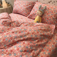 Spot parcel post Nordic Pastoral Style Small Floral Internet Celebrity Duvet Cover Bedding Four-Piece Quilt Sheet Student Dormitory Three-Piece Set