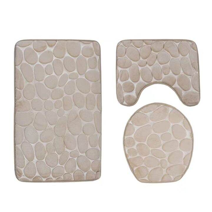 set-of-3-bathroom-bath-mat-set-soft-non-slip-2pcs-cobblestone-mat-bathroom-rug-absorbent-shower-carpets-toilet-lid-cover-floor