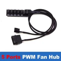 Molex 4pin ถึง8 5ทางพัดลม Pwm อะแดปเตอร์ Hub แบบแยกช่อง Pwm 12V 4 Pin 3Pin พัดลมระบายความร้อน Cpu/เคส/ปลอกสายไฟพัดลมทำความเย็น