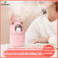 เครื่องฟอกอากาศ เครื่องฟอกอากาศขนาดเล็ก Humidifier แถบไฟ LED เปลี่ยนสีได้ ขนาดเล็กกะทัดรัดพกพาสะดวก Purify room air เครื่องพ่นไอน้ำ