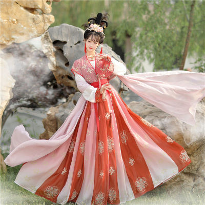 NZT241 Yijunxi ต้นฉบับ [Sauvignon Blanc] ผู้หญิงแท้ Han เสื้อผ้าจีนสไตล์จีน Tang Beizi เอว-สูง Ruqun ฤดูใบไม้ผลิและฤดูร้อน