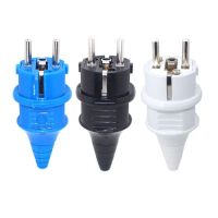 French Standard Waterproof IP54 Industrial Electrical Power French Type E Rewireable Plug Male Socket Outlet Adaptor 250V 4000W