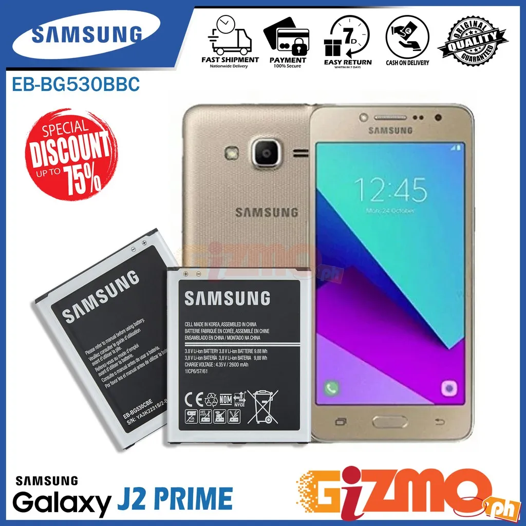 Samsung Galaxy J2 Prime Model Eb Bg530cbe Battery Original Equipment Manufacturer Lazada Ph