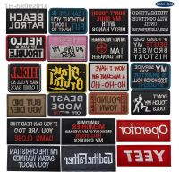 ✤ Embroidery English Alphabet Motivational Phrases Biker Saying Funny Slogan Words Patch Appliqued Military Chevrons Strip Badges