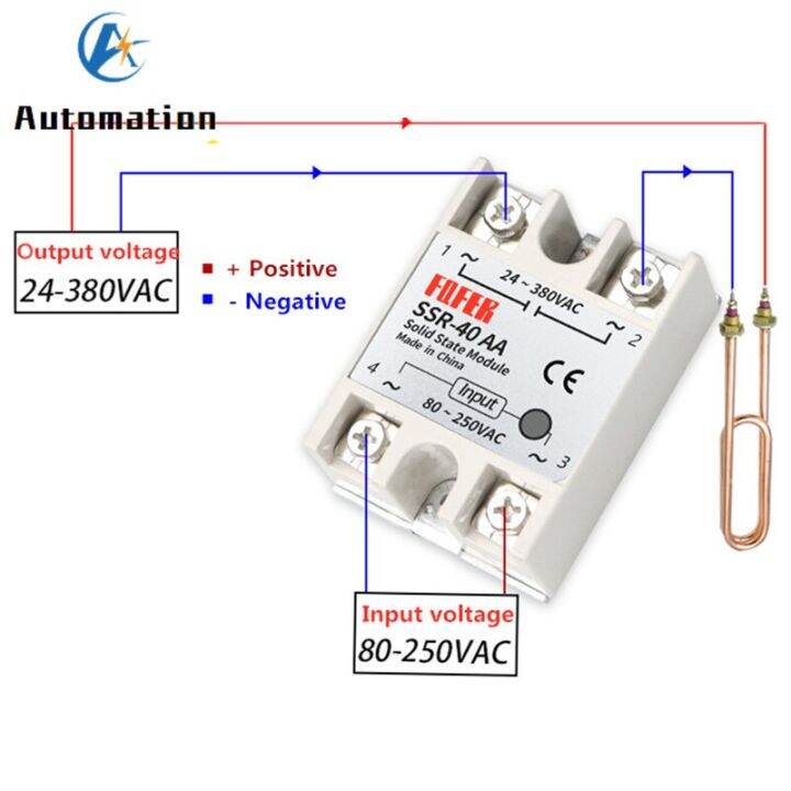 1ชิ้น25a-10a-40a-60a-ac-ac-แบบเฟสเดียวรีเลย์แบบโซลิดสเตทรีเลย์-ac-ssr-ssr-10aa-ssr-25aa-ssr-40aa-ssr-60aa-80-250vac-220v-ถึง24-380v