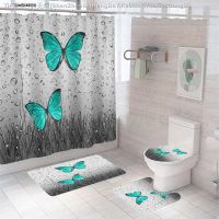 【CW】■✒▲  Pattern Shower Curtain Digital Printing  Polyester Set for