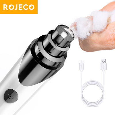 ROJECO N8 Rechargeable Dog Nail Grinder Electric Dog Nail Clippers Trimmer Painless Cat Claws Cutter Nail Clipper For Dogs Cats