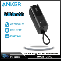 Anker Energy Bar Pro/ อะแดปเตอร์แบบพกพา,2-In-1 30W 5000MAh แบตเตอรี่สำรองบิ้วอินเครื่องชาร์จติดผนังขาอะแดปเตอร์ชาร์จเร็วและอุปกรณ์อื่นๆ