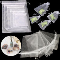 JUTBONG 25/50PCS Drawable Jewelry Packing Wedding Party Supply Drawstring Pocket White Pouches Gift Bags Organza Gauze Sachet