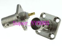 【♀】 E-Dokan Connector BNC Female Jack 4-Hole 18.5Mm Flange Solder Panel Mount Straight