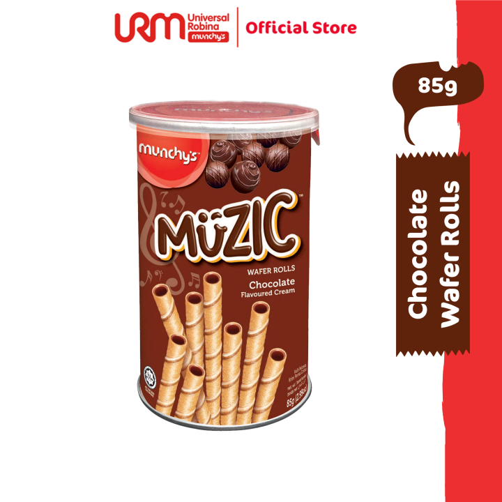 Munchys Muzic Chocolate Wafer Roll 85g Lazada