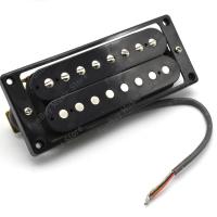 ‘【；】 1Pcs Dual Coil 8 String Electric Guitar Humbucker Pickups Neck &amp; Bridge Pickup Black With Frame