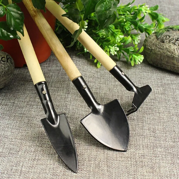 Mini Garden Tools Garden Rake Pala Pala Wood Handle Metal Head Gardener ...