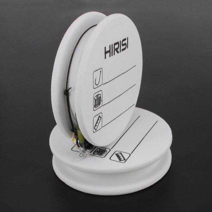 hirisi-10pcs-eva-โฟม-spools-ปลาคาร์พตกปลา-rig-winders-ผู้นำลวด-board-winding-line-board-hook-rig-เก็บ-pesca