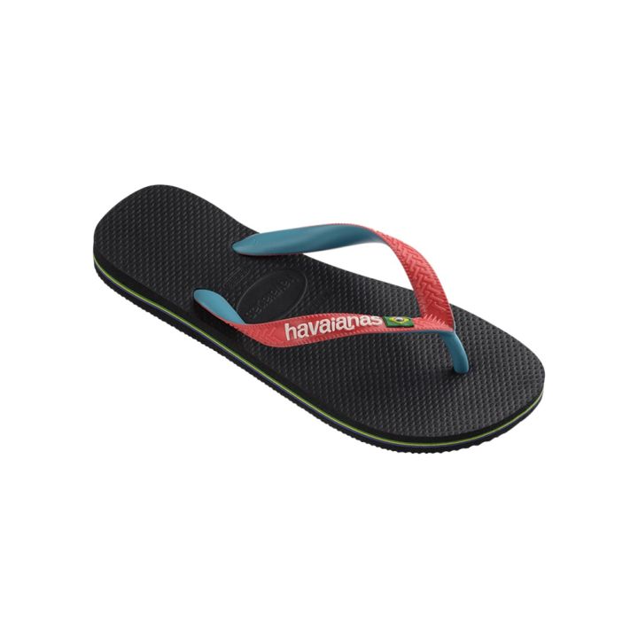 havaianas-รองเท้าแตะ-บราซิล-ผสมทับทิม-สีดํา-แดง-สําหรับทุกเพศ-dd