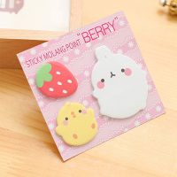 1 Piece Lytwtws Sticker Molang Sticky Notes Cute Kawaii Cartoon Adhesive Notepad Memo Pad Office Supply School Stationery